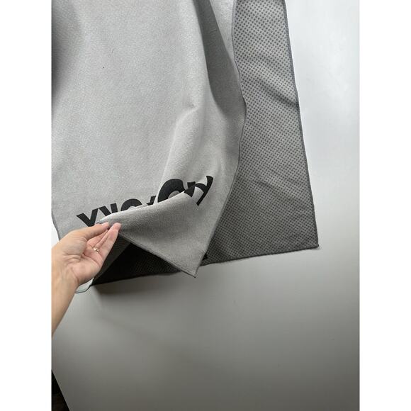 Hotworx Non Slip Yoga Towel Gray Gripper Bottom Cloth 29" x 78" Mat Anti… - Picture 9 of 9